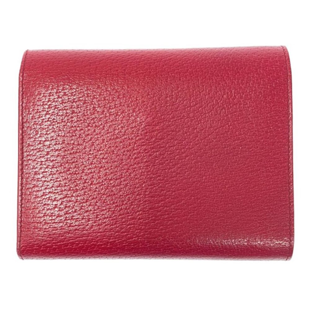 Prada Leather Trifold Wallet Red Trifold Wallet - Picture 5 of 8